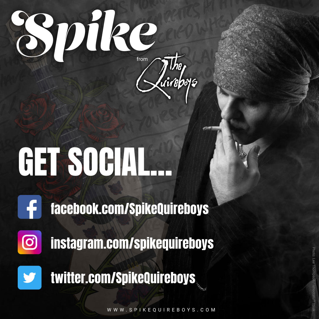 Spike Quireboys social media Facebook Instagram and Twitter